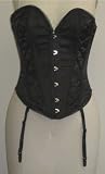 Living Dead Souls Black Satin Corset with Steel Boning
