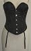 Living Dead Souls Black Satin Corset with Steel Boning