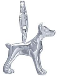 VINANI brand Germany 925 Sterling Silver Charm Pendant Dog Dobermann HUN
