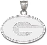 Georgia Bulldogs Giant 2 W x 1 1/4 H G Pendant - Sterling Silver Jewelry