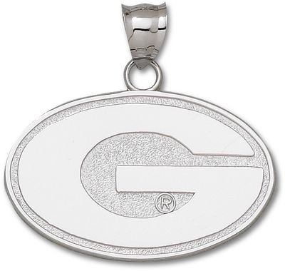 Buy Georgia Bulldogs Giant 2 W x 1 1 4 H G Pendant - Sterling Silver Jewelry by Logo Art