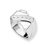 Diamond and Sterling Silver Men's Ring (Sizes 9-11)