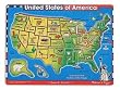 MELISSA & DOUG DELUXE WOODEN USA MAP SOUND PUZZLE