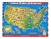 MELISSA & DOUG DELUXE WOODEN USA MAP SOUND PUZZLE