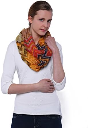 Scarfand's Mixed Infinity Brick Scarf (Zigzag Orange)