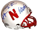 Mike Rozier, Johnny Rodgers, Eric Crouch Autographed University of Nebraska NCAA Mini Helmet