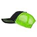 MG Fashion Quilted Trucker Two Tone Neon Mesh Cap - Black Neon Green