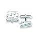 Sterling Silver and Diamond Cufflinks