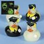 2 Dozen (24) Mini Glow-in-the-Dark Graduation Rubber Ducky Party Favors