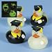 2 Dozen (24) Mini Glow-in-the-Dark Graduation Rubber Ducky Party Favors