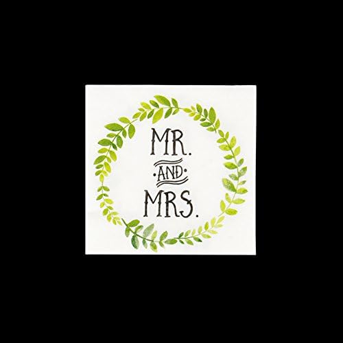 RBN Colored Paper Napkins Lunch Wedding Party Prom Napkins/ Serviettes (Mr. &amp; Mrs.)