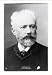 Historic Print (M): [Peter Ilich Tchaikovsky, bust, facing right]