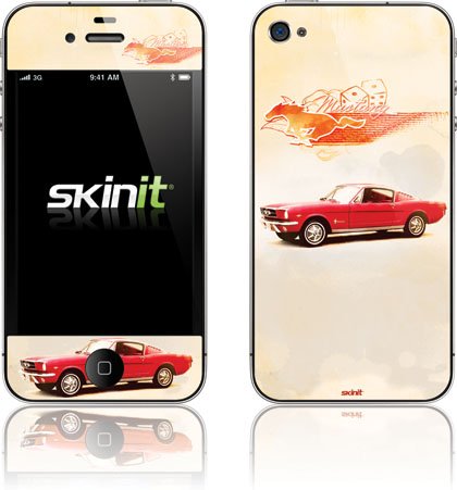 Skinit 1965 Red Mustang with Dice Vinyl Skin for Apple iPhone 4 / 4S