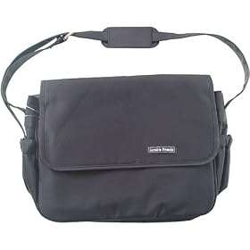 Luvable Friends Messenger Diaper Bag - Black