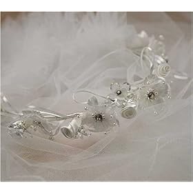 wedding hair tiara and veil