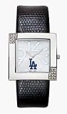 Los Angeles Dodgers WomenOs Glamour Watch with Leather Strap