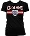 England Crest International Soccer Juniors T-shirt, English Soccer Juniors T-shirt, Small, Black