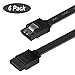 SATA Cable III, Benfei 6 Pack SATA Cable III 6Gbps Straight HDD SDD Data Cable with Locking Latch 18 Inch Compatible for SATA HDD, SSD, CD Driver, CD Writer - Black