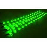 Cutequeen 30cm LED Car Flexible Waterproof Light Strip Green (pack of 4)