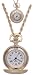 Avalon Ladies Gold-Tone Covered Pendant Watch w/ Chain, # 2118