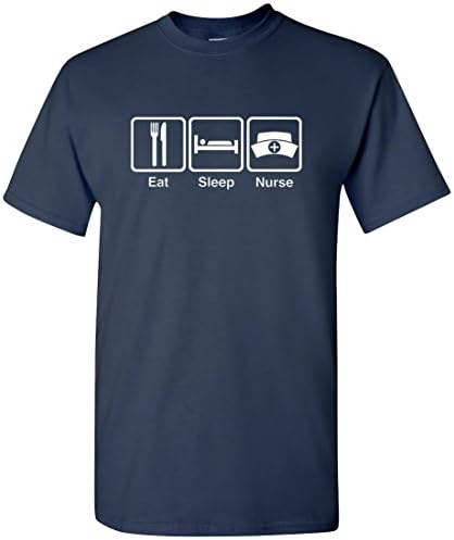 EatSleepTee Men's Eat Sleep Nurse T-Shirt X-Large Navy