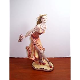 Vintage Style European Burlesque Lady Figurine Statuette -- 10