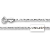 41IusJmX5LL. SL160  10K White Gold Carded Rope Chain (Width 0.6mm)