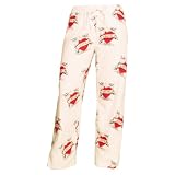 Cheer Heart Tatto Novelty cord flannel cotton pants for lounging, sleep, sports. Unisex relaxed fit, Large