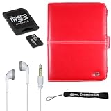 Sony Reader eBook Touch Edition PRS-600 Bundle Pack: Black Melrose Leather jacket Cover Case + Also includes a 4GB Mini SD and Adapter + Stereo In-Ear Headphones (White) and a 4-Inch eBigvalue Determination Hand Strap