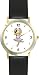 Blue Ballerina Ballet Dancer No.2 - WATCHBUDDY&reg; DELUXE TWO-TONE THEME WATCH - Arabic Numbers - Black Leather Strap-Children's Size-Small ( Boy's Size & Girl's Size )