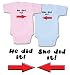 He Did It - She Did It, Twin Boy/Girl Gift Set (Includes 2 Bodysuits)
