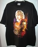 Battlestar Galactica Gaius Baltar and Number Six Adult T-Shirt in Black Extra Large XL