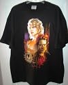 Battlestar Galactica Gaius Baltar and Number Six Adult T-Shirt in Black Extra Large XL