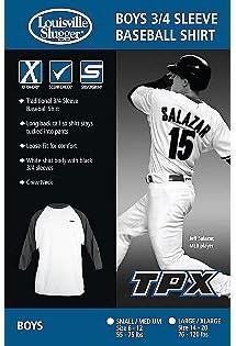 Louisville Slugger TPX Boys 3/4 Sleeve Baseball Shirt L/XL