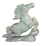 LeapingHorseJadeStoneStatueSculptureAsianArt
