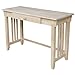 IC International Concepts Mission Drawer Desk, Unfinished