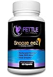 Snooze Eez Extra Strength Sleeping Pills Non Habit Forming for Women and Men Sleep Aid 60 Caps Pure Valerian Gaba Melatonin Formula for Powerful Deep Sleep Vivid Lucid Dreams By Fettle Botanical