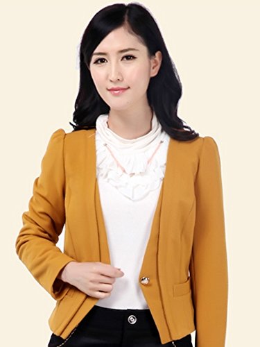 テーラードジャケット ドレス ブレザー 綺麗目　タイト　ヨーロッパ　アメリカン　スーツ　暖かい　セレブご愛用　フォーマル　 イエロー (オリジナル・ブレスレットとサシェセット)