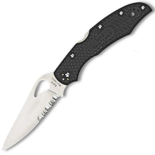 Spyderco byrd Cara Cara2 Black FRN ComboEdge Knife Spyderco byrd Cara Cara2 Black FRN ComboEdge Knife