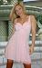 Limited Edition Twist Front Pastel Pink Summer Sundress - All sizes Regular, Petite and Missy
