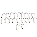 SODIAL(R) 20pcs Colorful Stainless Steel Rhinestone Curved Nose Studs Rings Bars Piercing