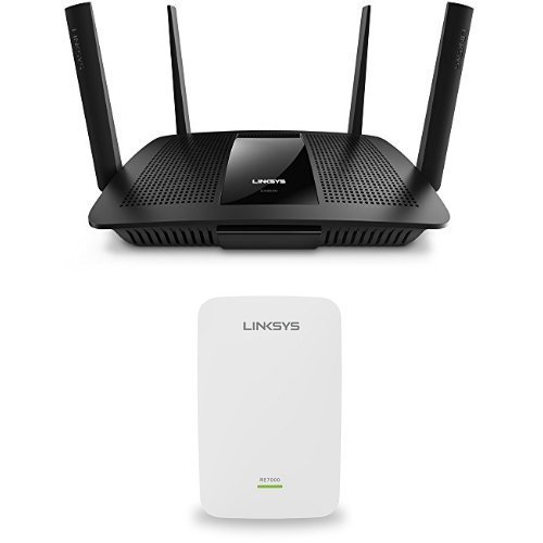 Linksys AC2600 4 x 4 MU-MIMO Dual-Band Gigabit Router & Max-Stream AC1900+ MU-MIMO Wi-Fi Range Extender Bundle Linksys AC2600 4 x 4 MU-MIMO Dual-Band Gigabit Router & Max-Stream AC1900+ MU-MIMO Wi-Fi Range Extender Bundle
