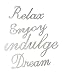 CBK Home Polished Aluminum Words Wall Decor, Dream/Relax/Enjoy/Indulge, Set of 4