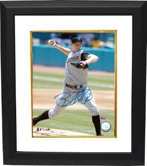 Brandon Webb Autographed/Hand Signed Arizona Diamondbacks 8x10 Photo Custom Framed- Webb Hologram