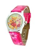 Disney Womens Winnie The Pooh Pink Leather Strap Watch #41500B