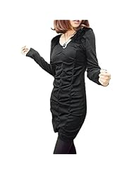 V-neck Cotton/Polyester Mini Dress 