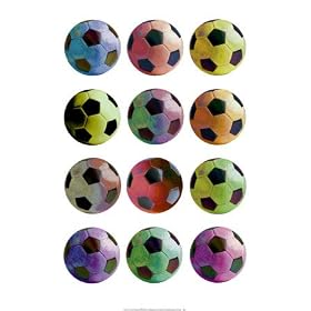 Pop Art Soccer Decorative Art Poster Print by Anthony Matos, 24x36