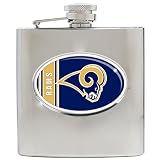 St Louis Rams 6oz Stainless Steel Hip Flask