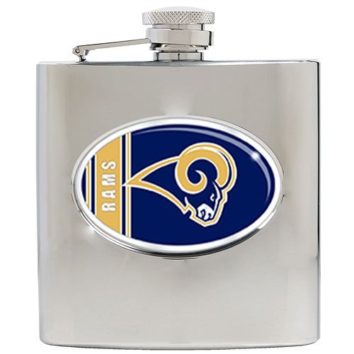 St Louis Rams 6oz Stainless Steel Hip Flask