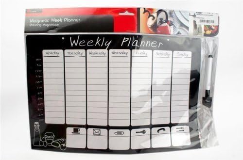 Reusable Wipeable Fridge Magnetic Weekly Planner Orgeniser Calendar Memo Board